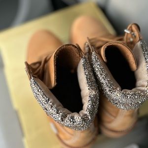 Jimmy Choo Premium Wheat Swarovski Crystal Timberland 6” boot Men